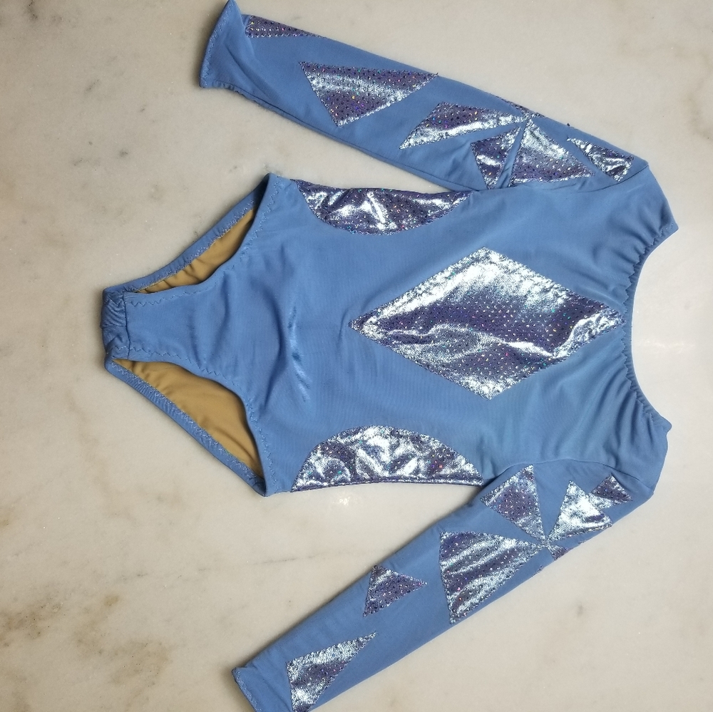 Custom geometric leotard - Picture 3 of 8